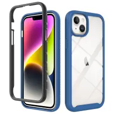 iPhone 15 Plus Skal Shockproof Med Frontram M&ouml;rk Bl&aring;