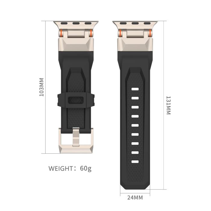 Bild 6, Apple Watch 42/44/45/49mm RobustFit Armband Transparent