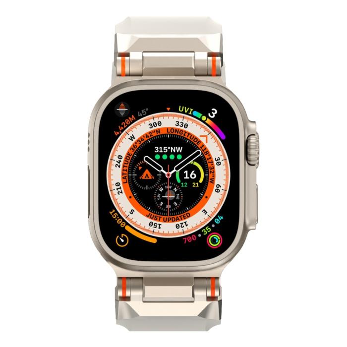 Bild 4, Apple Watch 42/44/45/49mm RobustFit Armband Ljus Grå