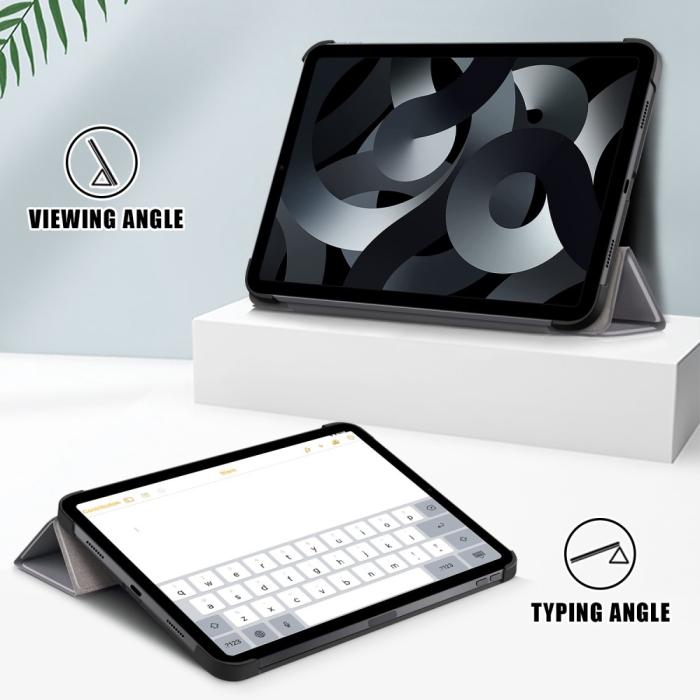 Bild 4, iPad 11 2025 / 10.9 2022 Fodral Tri-Fold Grå