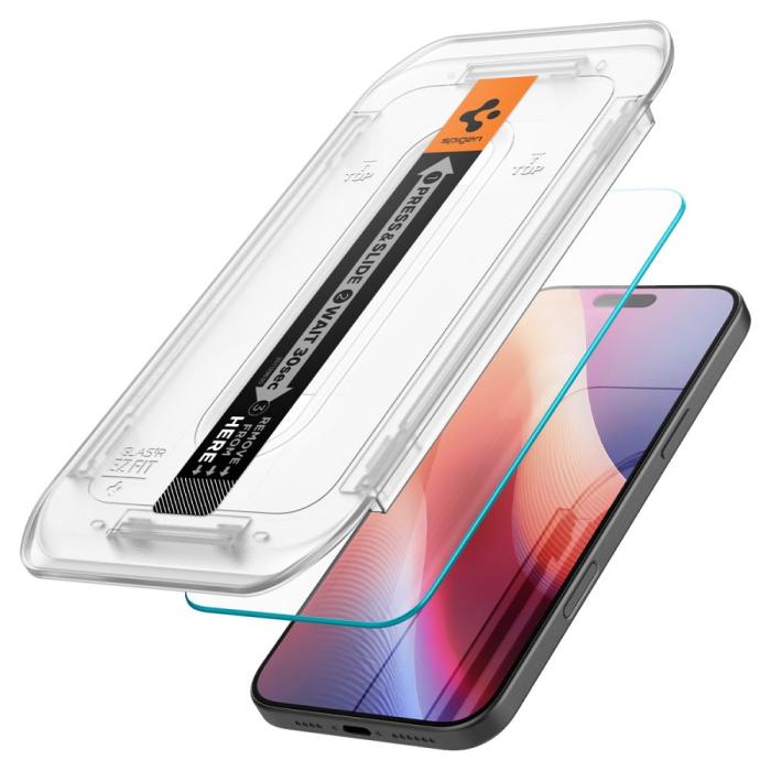 Bild 2, Spigen iPhone 17 / 17 Pro / 16 Pro 2-PACK GLAS.tR 
