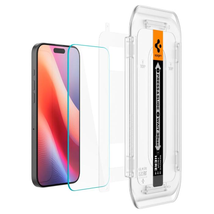 Bild 4, Spigen iPhone 17 / 17 Pro / 16 Pro 2-PACK GLAS.tR 