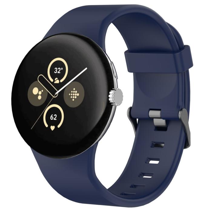 Bild 4, Google Pixel Watch 3 45 mm Armband Silikon Mörk Blå