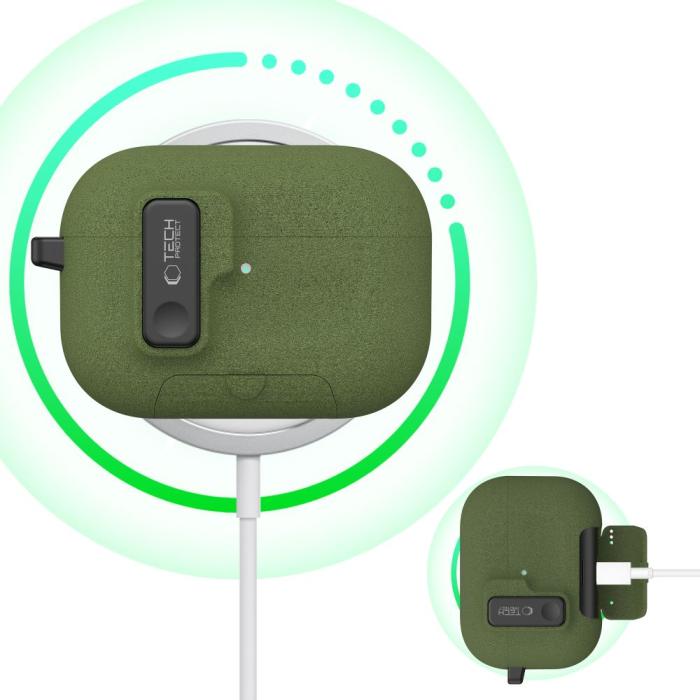 Bild 6, Tech-Protect AirPods Pro 3 Skal Slim Hook Olive Green