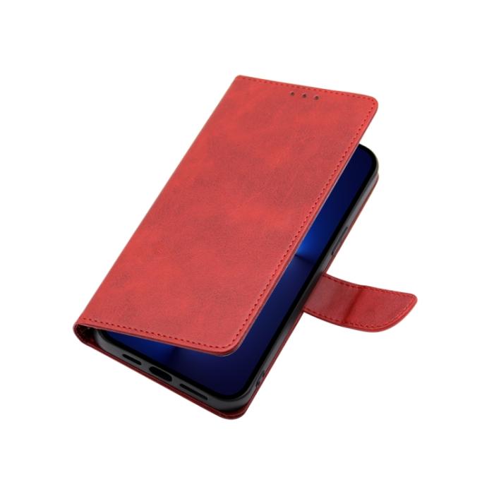 Bild 5, Motorola Moto G13 / G23 / G53 5G Fodral Solid Läder Röd