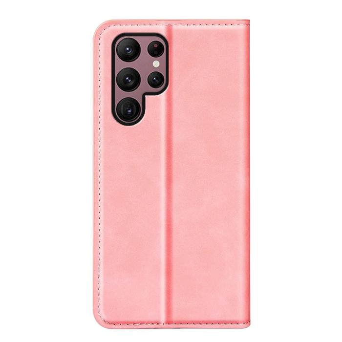 Bild 6, Samsung Galaxy S23 Ultra Fodral Flip Skin Touch Rosa