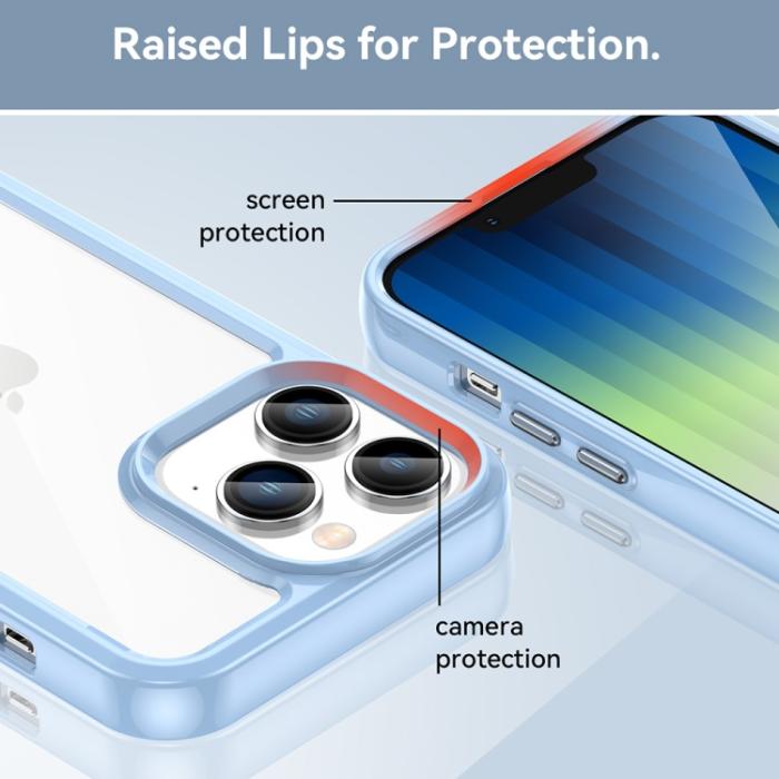 Bild 6, iPhone 14 Pro Max Skal Akryl/TPU Transparent/Blå