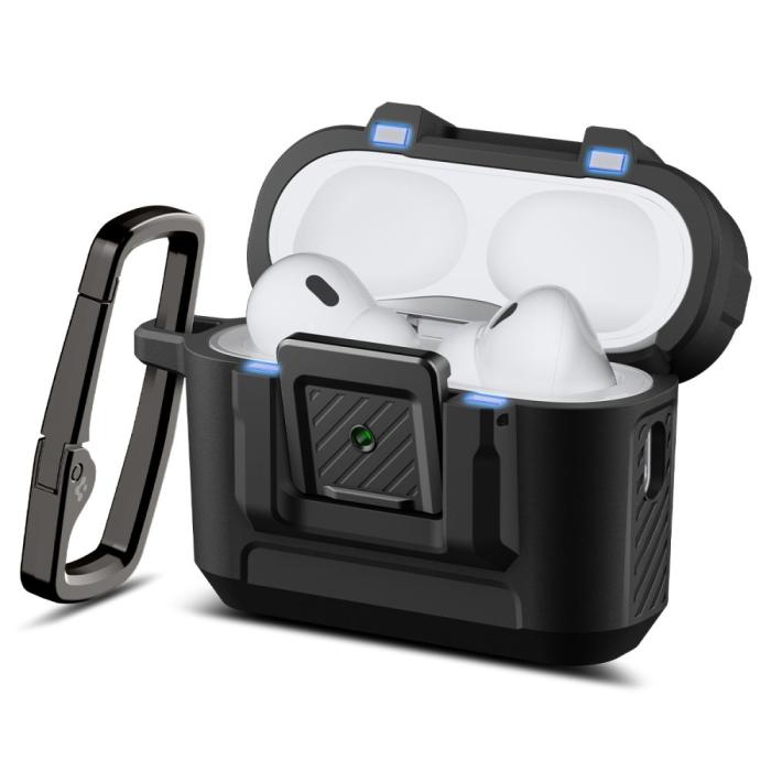 Bild 3, Spigen AirPods Pro 3 Skal LockFit Matt Svart