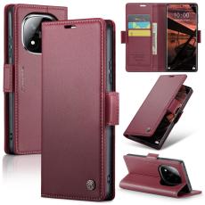 CASEME Redmi Note 14 Pro/Pro Plus 5G Fodral RFID L&auml;der R&ouml;d