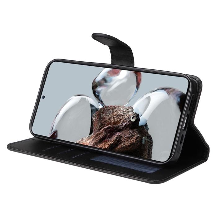 Bild 3, Xiaomi 12T / 12T Pro Fodral Läder Svart