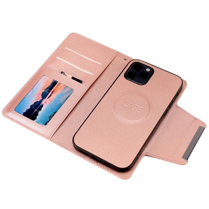 Bild 5, iPhone 12 / 12 Pro - 2in1 Magnet Fodral - Roséguld