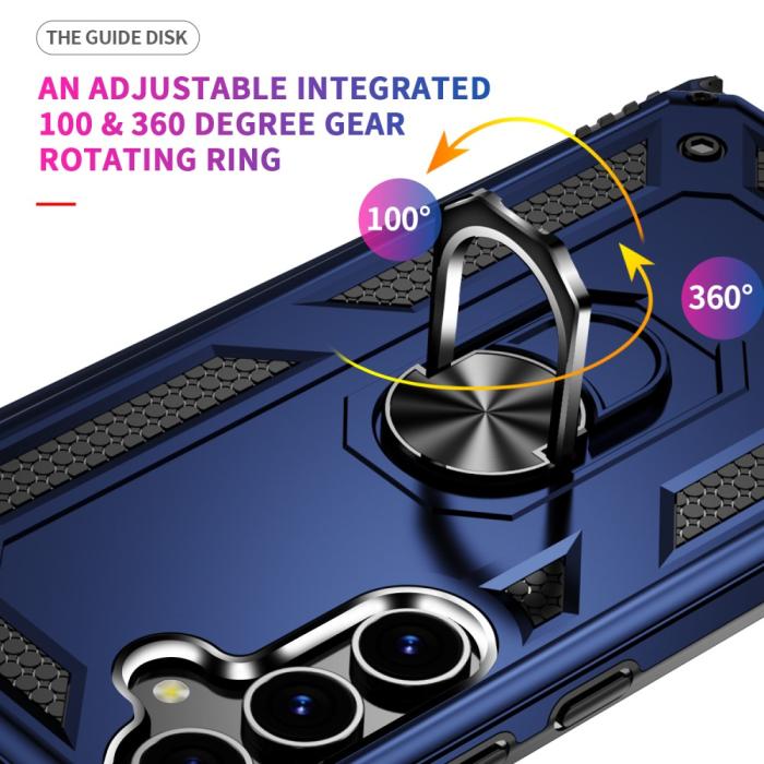 Bild 3, Samsung Galaxy S24 Skal Hybrid Armor Ring Blå