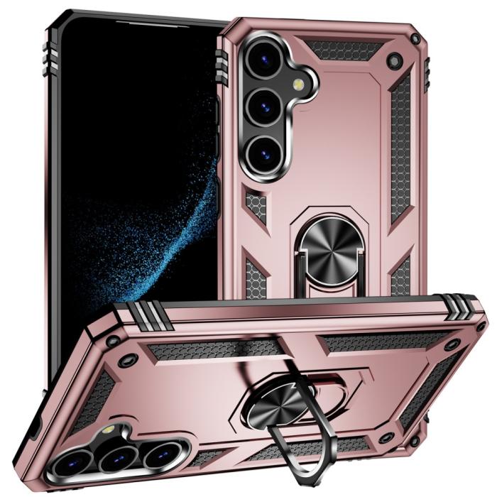 Bild 1, Samsung Galaxy S24 Skal Hybrid Armor Ring Roséguld