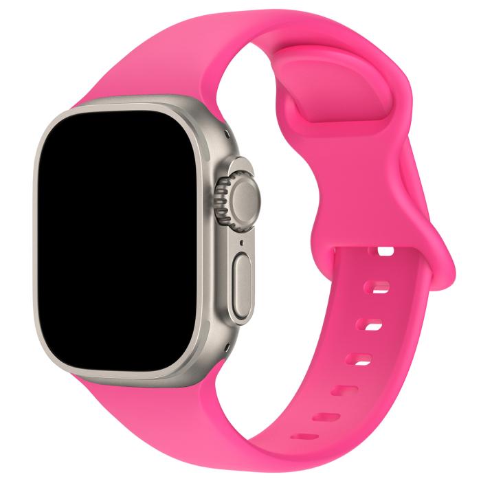 Bild 2, Silikon Armband Butterfly Apple Watch 41/40/38 mm (M/L) Hot Pink