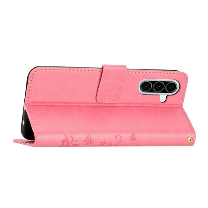Bild 2, Samsung Galaxy A27 5G Fodral Blommor/Fjärilar Rosa