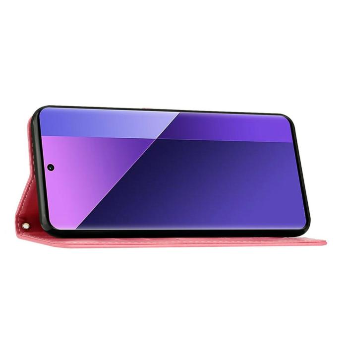 Bild 3, Samsung Galaxy A27 5G Fodral Blommor/Fjärilar Rosa