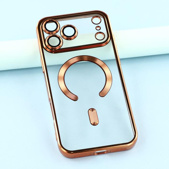 Bild 6, iPhone 17 Pro Max Skal MagSafe Electroplated TPU Koppar