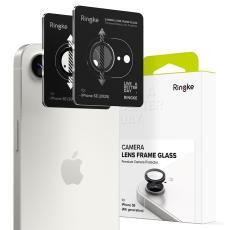 Ringke iPhone 17e / 16e 2-PACK Linsskydd H&auml;rdat Glas Svart