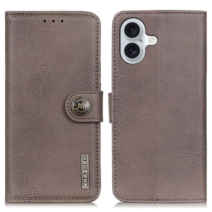 Bild 1, KHAZNEH iPhone 16 Plus Fodral Läder Khaki