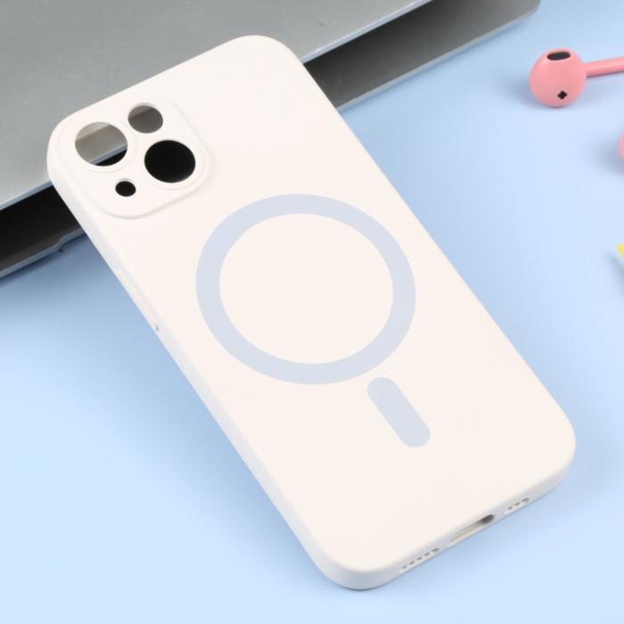 Bild 2, iPhone 14 Plus Skal MagSafe Liquid Silikon Vit