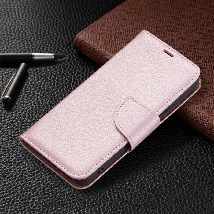 Bild 6, Samsung Galaxy S22 Fodral Litchi Shark Roséguld
