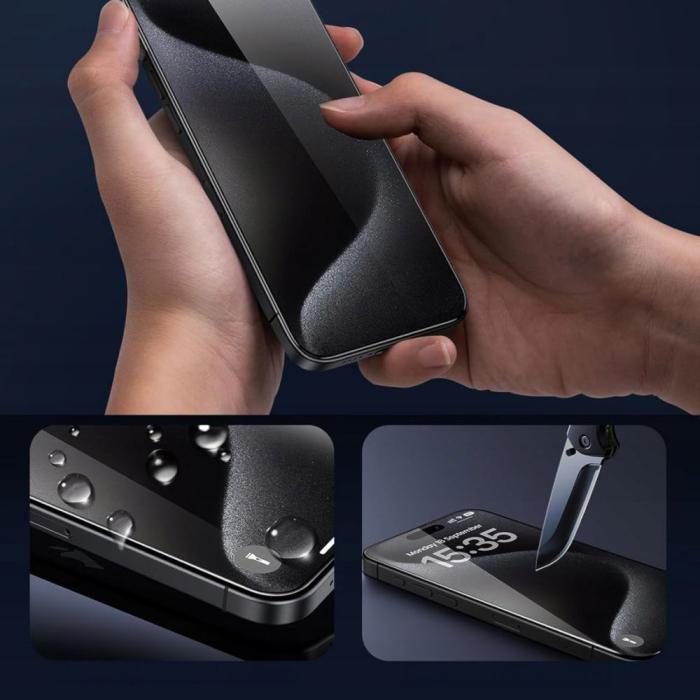 Bild 5, Tech-Protect iPhone 17 Pro Max/17 Pro/16 Pro Max 2-PACK Skärmskydd Härdat Glas