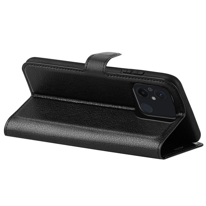 Bild 4, Xiaomi Redmi 12C 4G Fodral Litchi Läder Svart