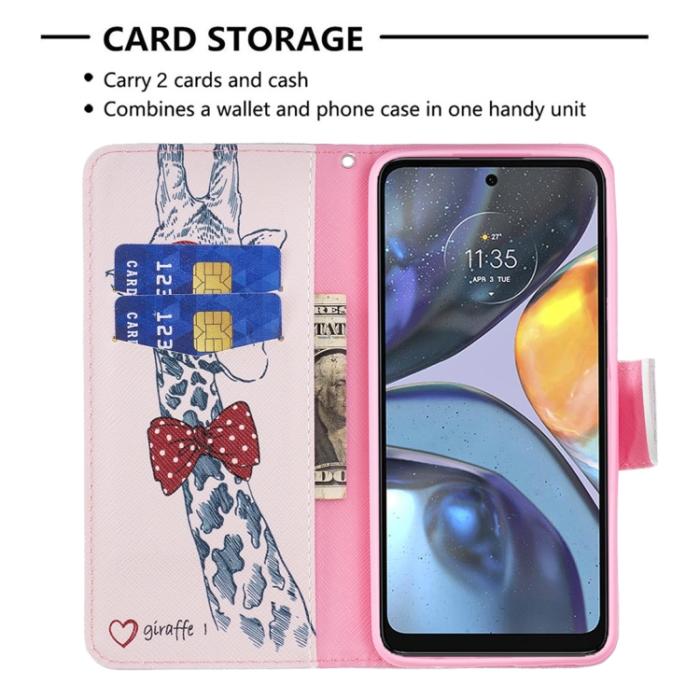Bild 5, Motorola Moto G22 Fodral Tryck Giraff