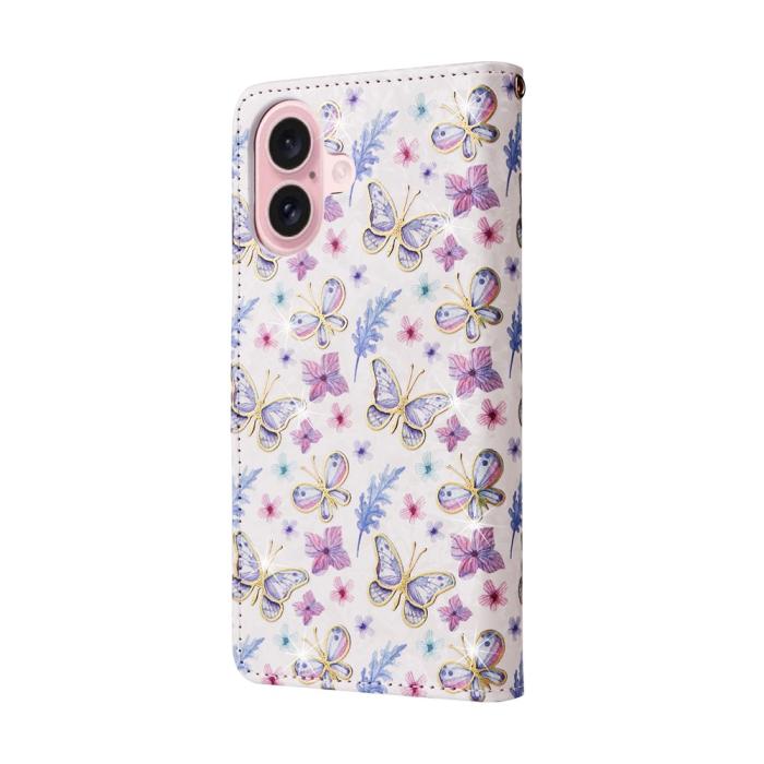 Bild 6, iPhone 17 Fodral RFID Läder Fjärilar / Blommor
