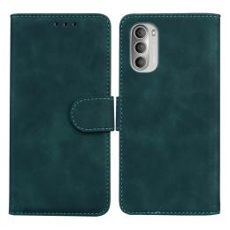 Motorola Moto G51 Fodral Skin Touch Läder Mörk Grön