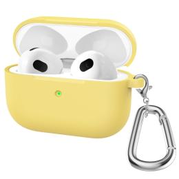 AirPods 3 Skal Silikon Med Krok Gul