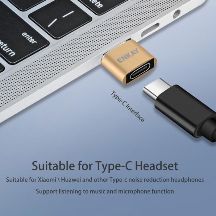 Bild 4, ENKAY USB-A Till USB-C Adapter Svart