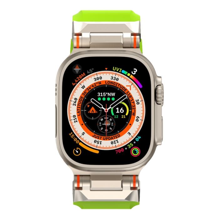 Bild 4, Apple Watch 42/44/45/49mm RobustFit Armband Grön