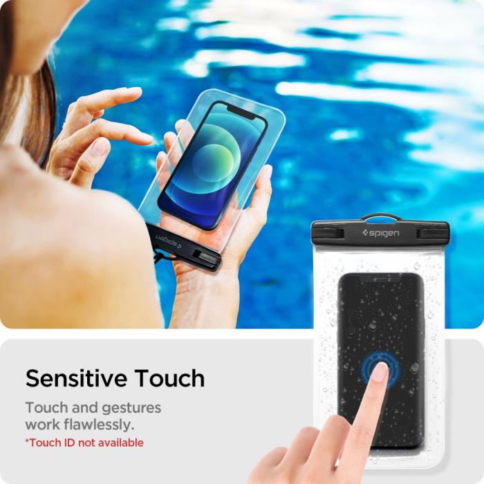 Bild 4, Spigen 2-PACK Universal Vattentät Påse / Mobilväska Transparent