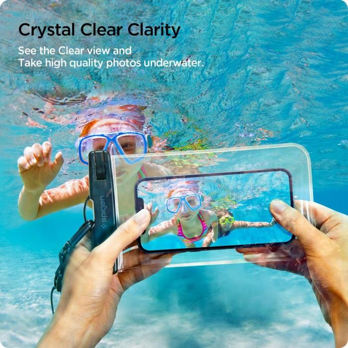 Bild 6, Spigen 2-PACK Universal Vattentät Påse / Mobilväska Transparent
