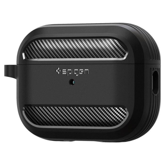 Bild 2, Spigen AirPods Pro 1/2 Skal Rugged Armor Matt Svart