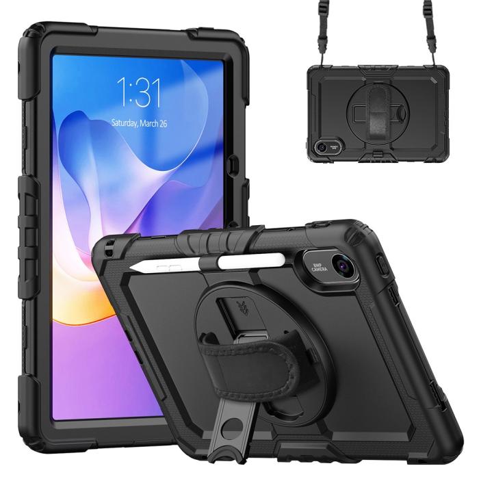Bild 2, Xiaomi Redmi Pad 2 Skal 360° Kickstand Med Strap Svart