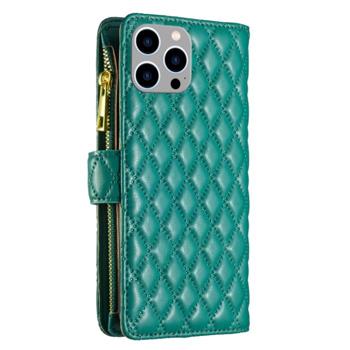 Bild 3, iPhone 15 Pro Max Fodral Diamond Multifunktionell Grön
