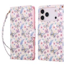 iPhone 17 Pro Max Fodral RFID L&auml;der Fj&auml;rilar / Blommor