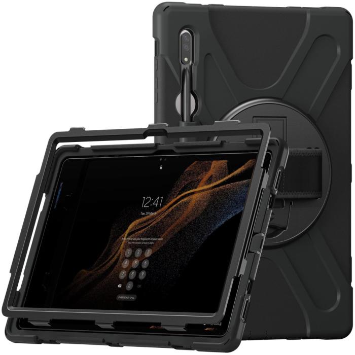 Bild 2, Galaxy Tab S8 Ultra Skal X-Shape Shockproof Kickstand