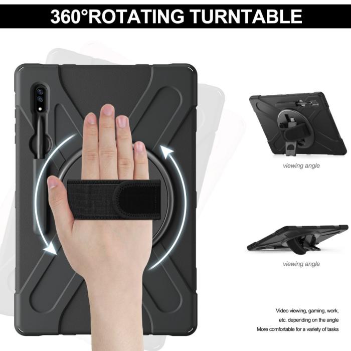 Bild 3, Galaxy Tab S8 Ultra Skal X-Shape Shockproof Kickstand