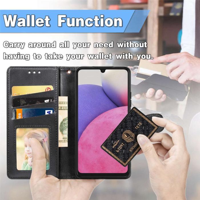 Bild 5, Samsung Galaxy A23 5G Fodral PU Läder Svart
