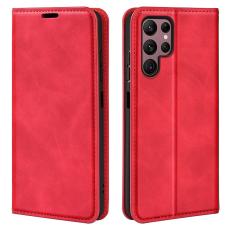 Samsung Galaxy S23 Ultra Fodral Flip Skin Touch Röd