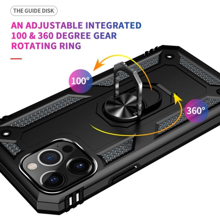Bild 4, iPhone 14 Pro Max Skal Shockproof Hybrid Ring Svart