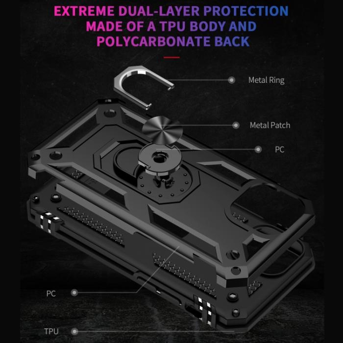Bild 5, iPhone 14 Pro Max Skal Shockproof Hybrid Ring Svart