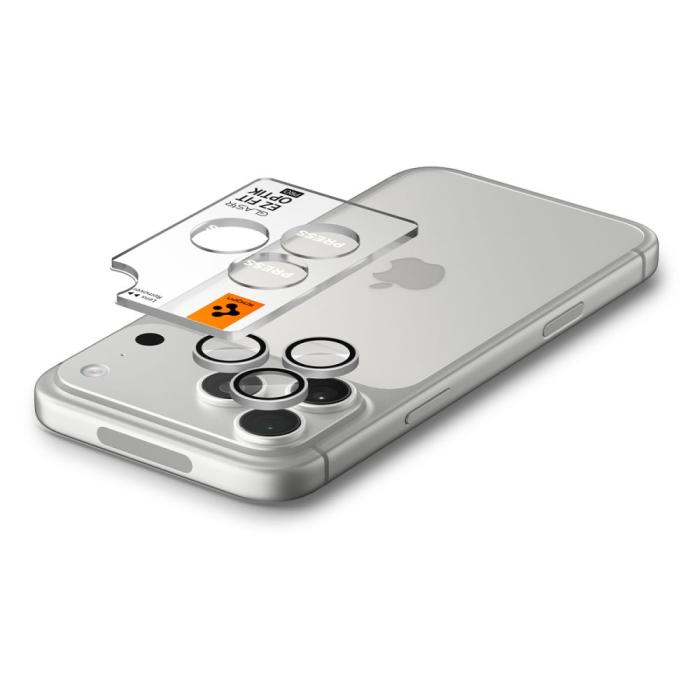 Bild 5, Spigen iPhone 18 Pro/18 Pro Max 2-PACK Linsskydd Optik Pro GLAS.tR 'Ez Fit'