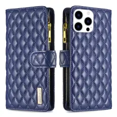 BINFEN iPhone 15 Pro Fodral Diamond Multifunktionell Bl&aring;