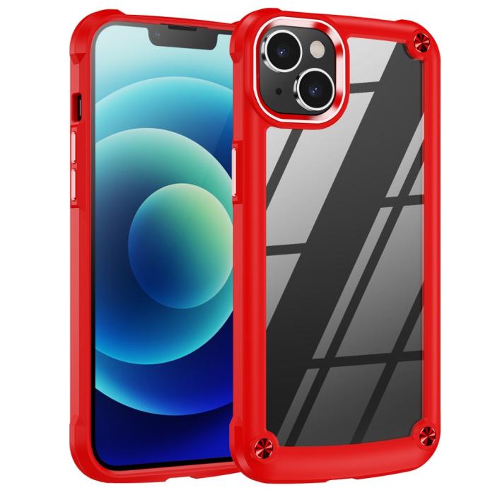 Bild 1, iPhone 15 Plus Skal Shockproof Hybrid Armor Röd