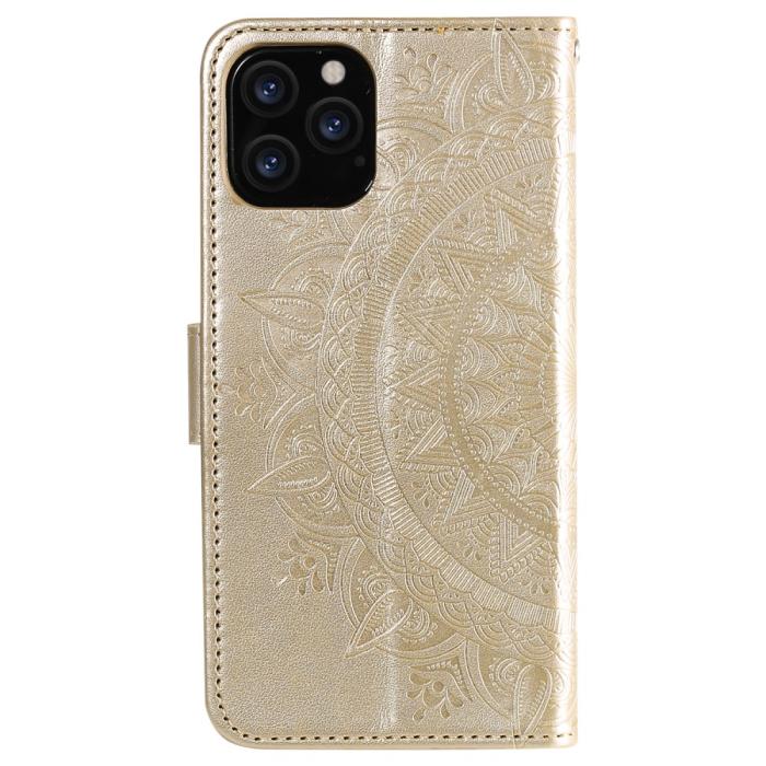 Bild 4, iPhone 12 / 12 Pro - Mandala Fodral - Guld