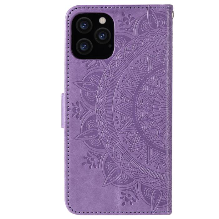 Bild 4, iPhone 12 / 12 Pro - Mandala Fodral - Lila